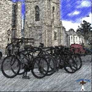 Bicycle stand Marine Road.