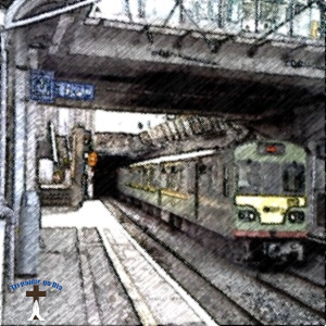 Dun Laoghaire station with Dart.