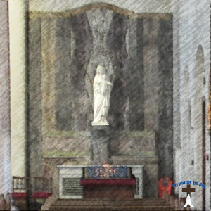 Votive candle shrine in Our Lady of Perpetual Succour.