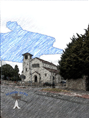 Foxrock church image from Kill Lane in Foxrock.