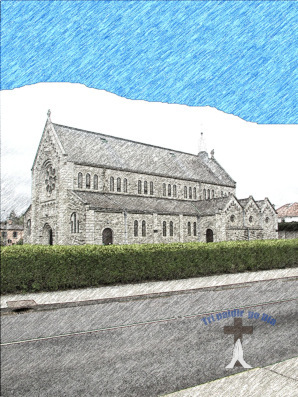 St Anne's church Shankill seen from Shanganagh Road.