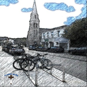 Carrickbrennan Road Monkstown with cycle stand.