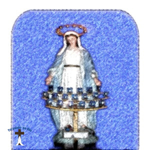 Votive candle shrine to Mary in Cabinteely church.
