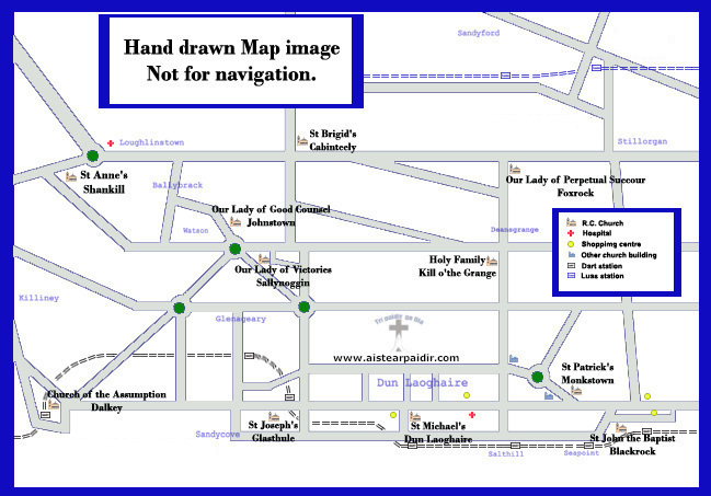 Map of Dun Laoghaire Rathdown.